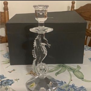 Waterford crystal seahorse candleholder
